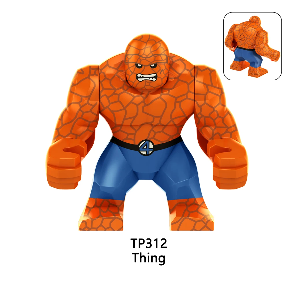 New Movie Game Bricks Fantastic Four Building Blocks Anime Cartoon Mini Action Figures Heads Assembly Toys Kids Birthday Gifts thumbnail 6