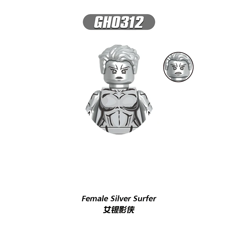 New Movie Game Bricks Fantastic Four Building Blocks Anime Cartoon Mini Action Figures Heads Assembly Toys Kids Birthday Gifts thumbnail 3