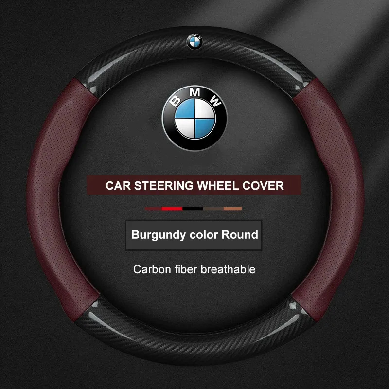 Car Steering Wheel Covers For BMW M E39 E46 E60 E70 E72 E80 E82 E90 E92 G01 G05 G10 G20 G30 F01 F05 F10 F15 F20 F25 F33 M3 M4 M5 thumbnail 2
