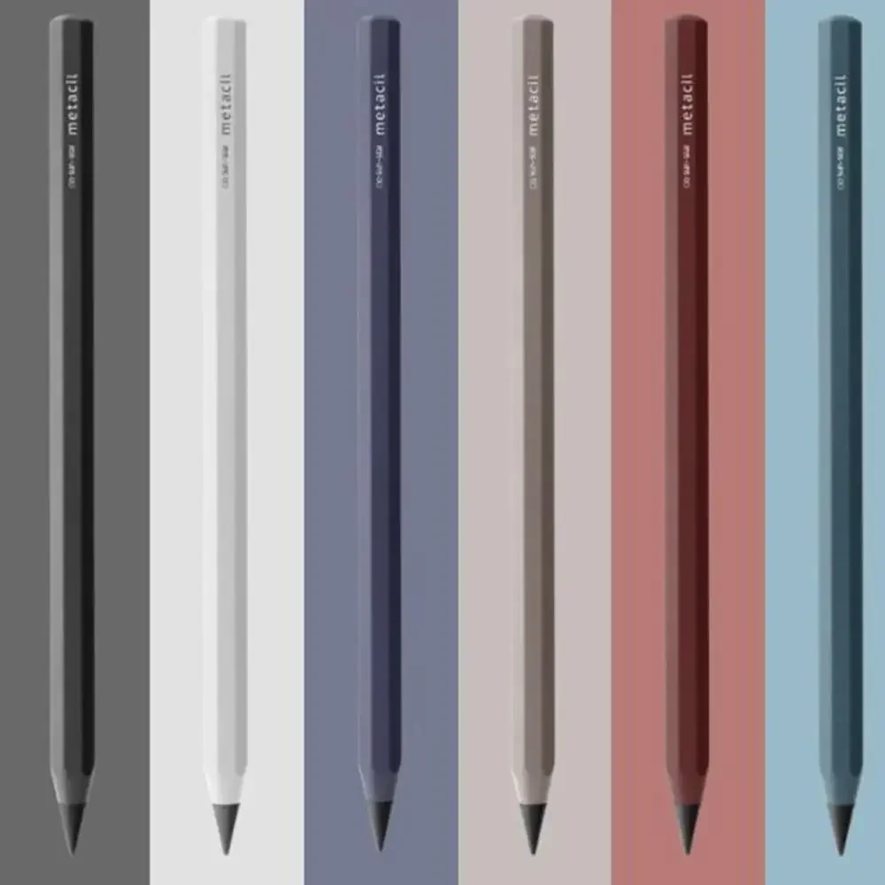 Simple Metal Pencil No Ink Non-Sharpening Unlimited Writing Pencil Eternal Pencil Stationery thumbnail 4
