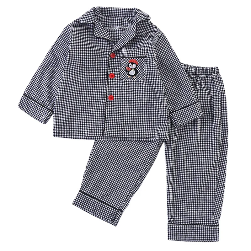 2026 Spring Children 2PCS Pajamas Set 2-10Y Kids Homewear Siblings Attire Girls Plaid Long Sleeves Suits Baby Infant Boys Outfit thumbnail 5