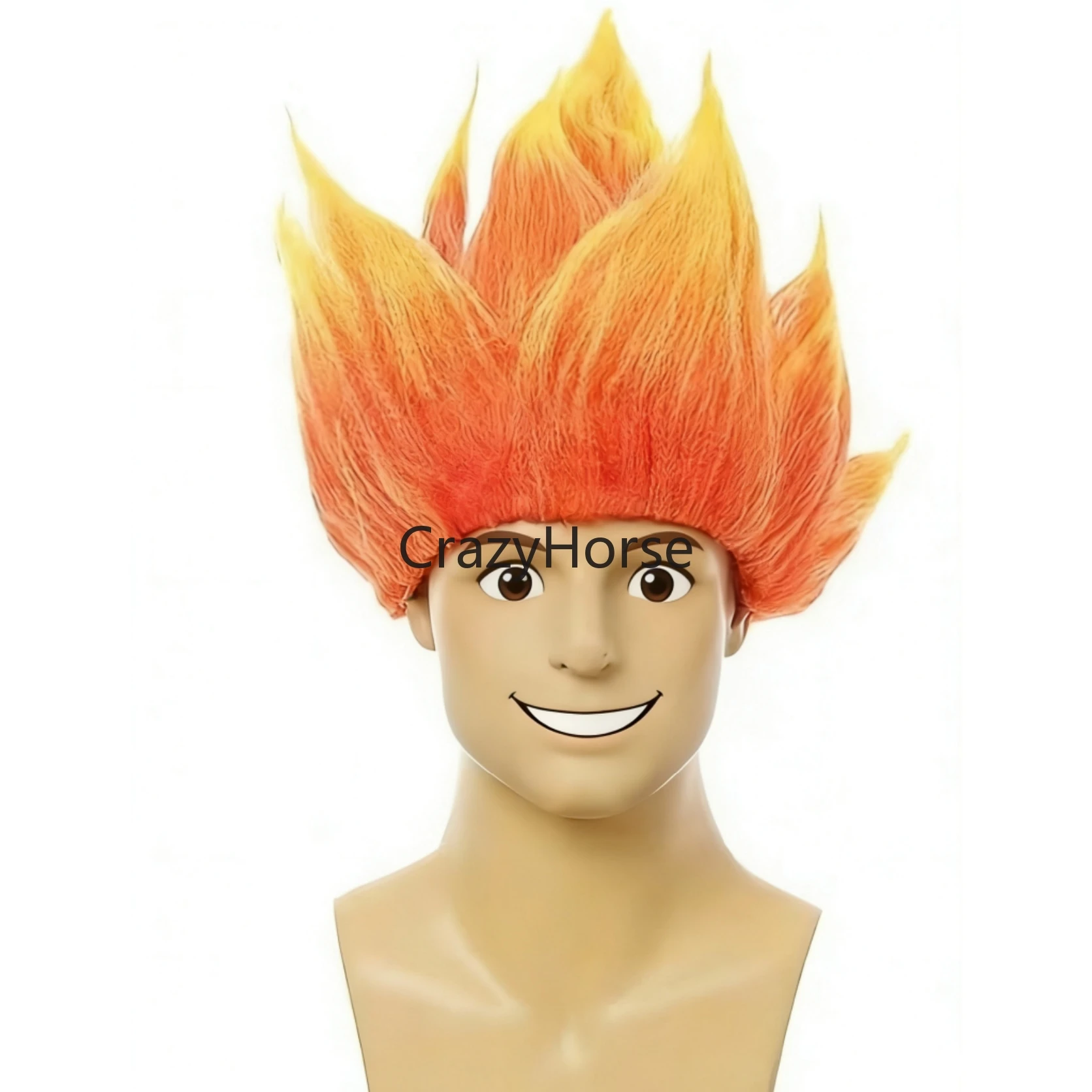 Halloween Adult Men Z Cosplay Saiyan Wigs Goku Anime Costume Party Dress Up Youth Flame Blue Yellow Green Red Wig Carnival Hair thumbnail 2