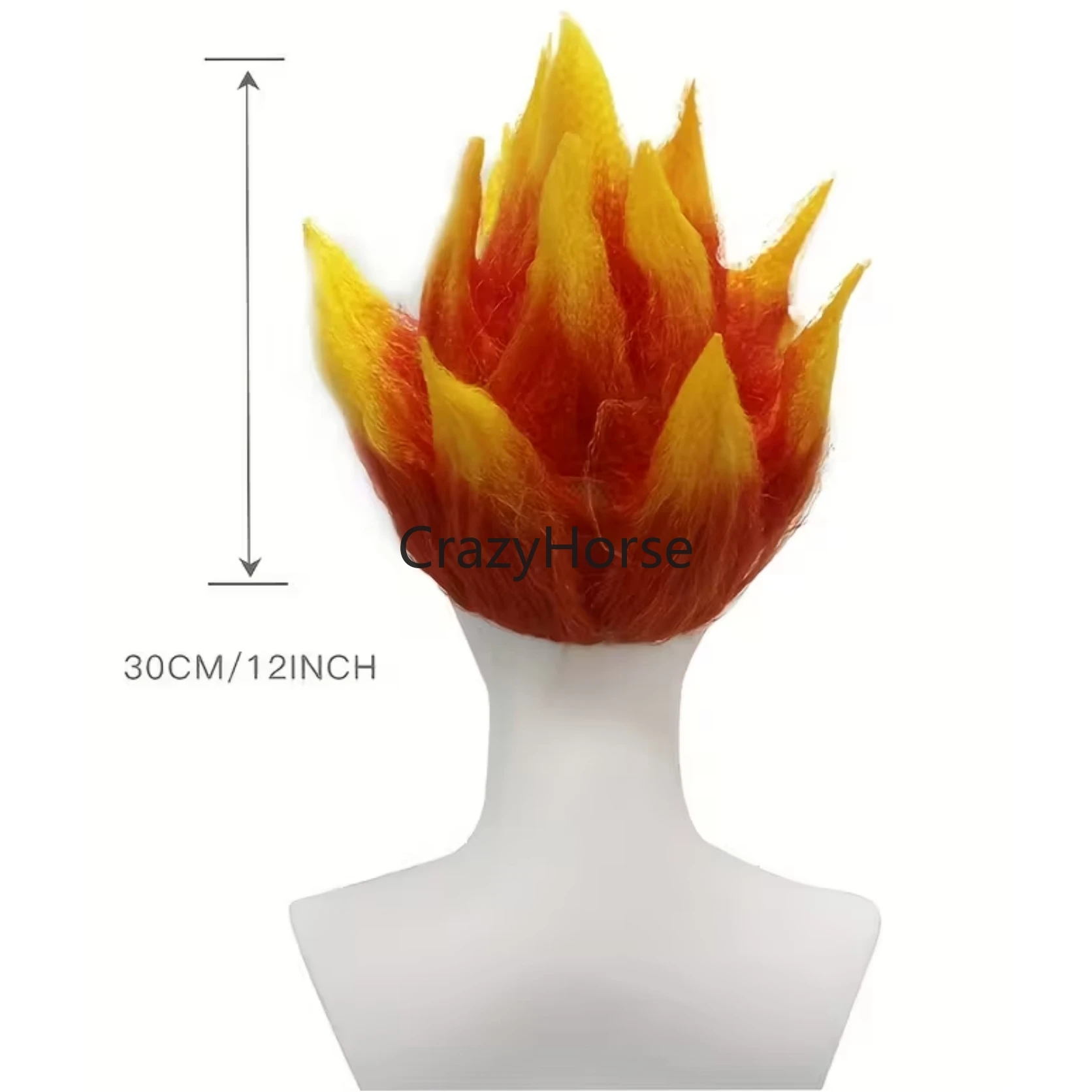 Halloween Adult Men Z Cosplay Saiyan Wigs Goku Anime Costume Party Dress Up Youth Flame Blue Yellow Green Red Wig Carnival Hair thumbnail 3