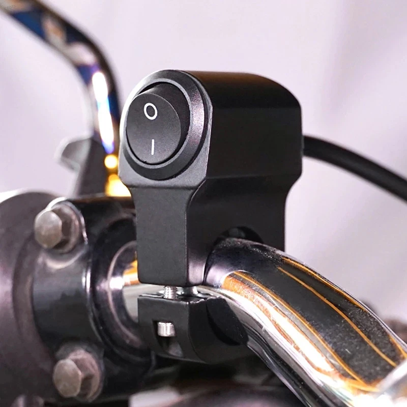 Universal 7/8" Motorcycle Handlebar Switch， Headlight On/Off Toggle for Bike， ATV， Spotlight thumbnail 2