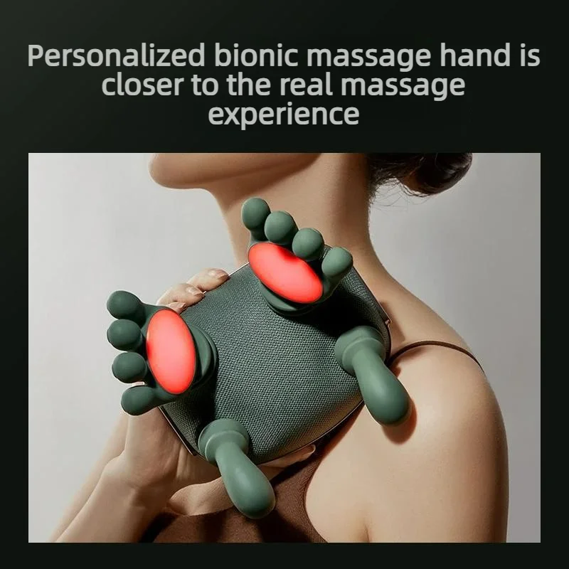 Electric Shiatsu Neck Shoulder Back Massager Finger Pressure Deep Kneading Muscle Relaxation for Stress Relief thumbnail 4