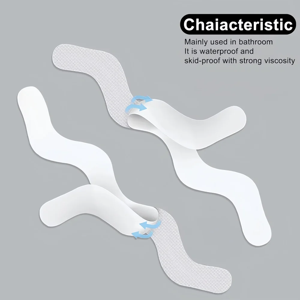 6pcs/12pcs/24pcs 20cm Anti Slip Shower Stickers Non Slip Bathtub Stickers Bathtub Strips Adhesive Decals  Bath Tub Shower Stairs thumbnail 3