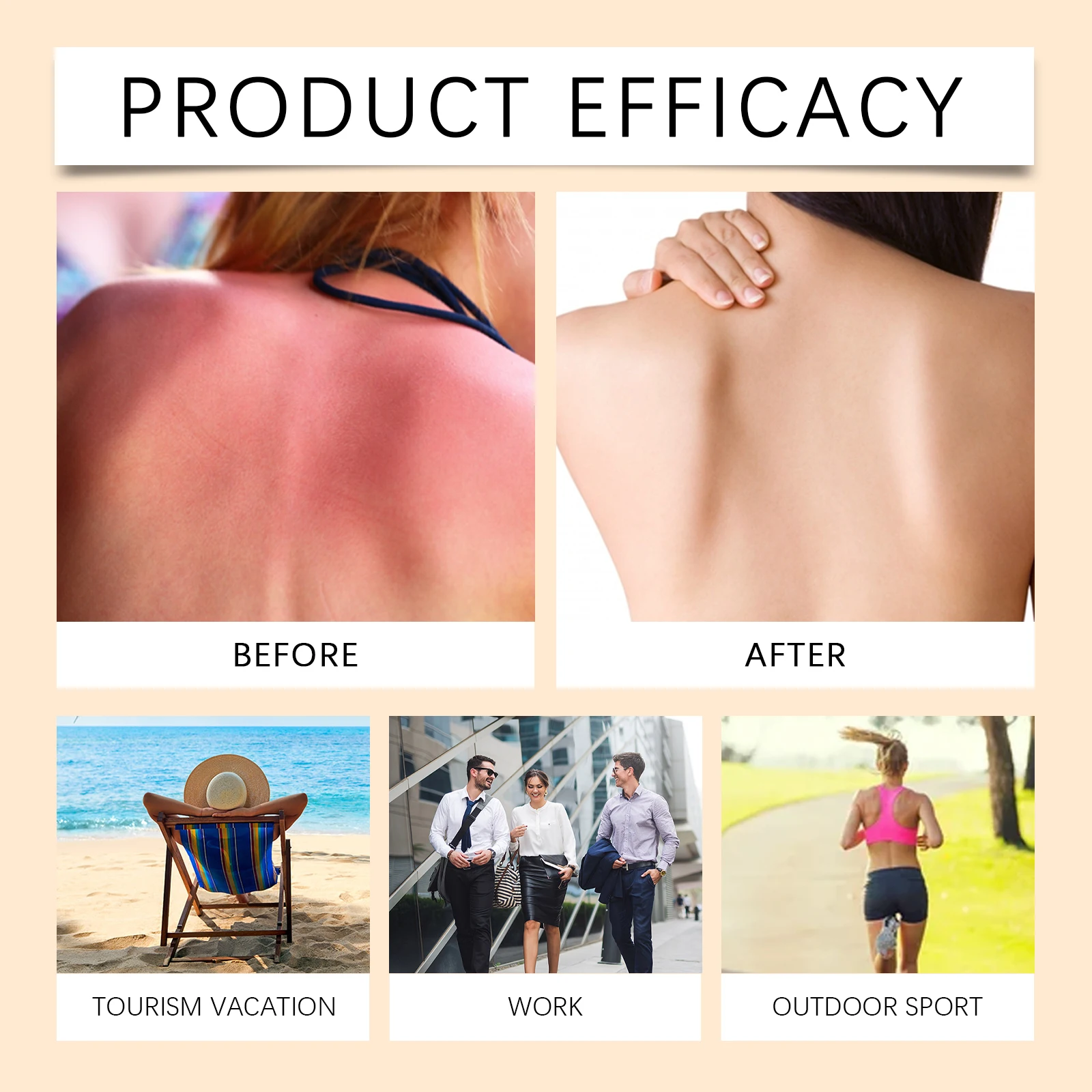Face Cream Stick Moisturizing Facial Body Sunscreen Matte Sun Stick SPF 50+ UV Protective Cream Refreshing Hydrating Waterproof thumbnail 5