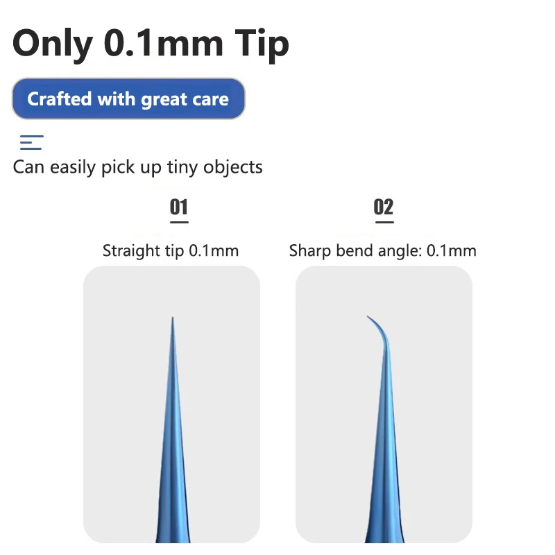 Precision Anti-static Tweezers Set Repairing Mobile Phone Thin Pointed Anti-magnetization Microscope Forceps Fixture thumbnail 4