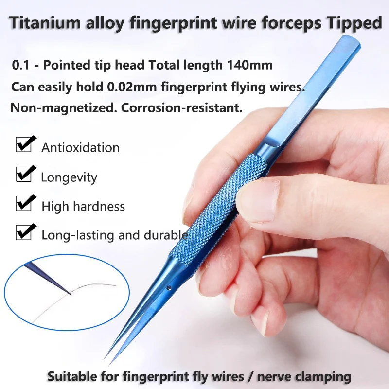 Precision Anti-static Tweezers Set Repairing Mobile Phone Thin Pointed Anti-magnetization Microscope Forceps Fixture thumbnail 2