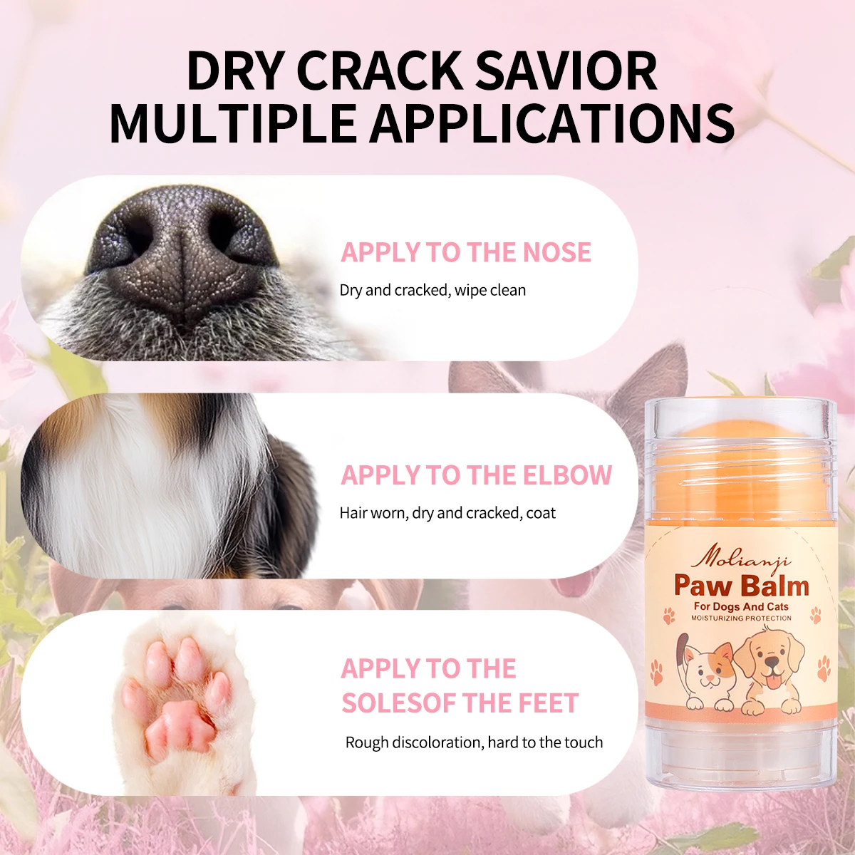 Pet anti cracking moisturizing cream, paw and nose care, deep moisturizing, suitable for cats and dogs, daily pet care thumbnail 2