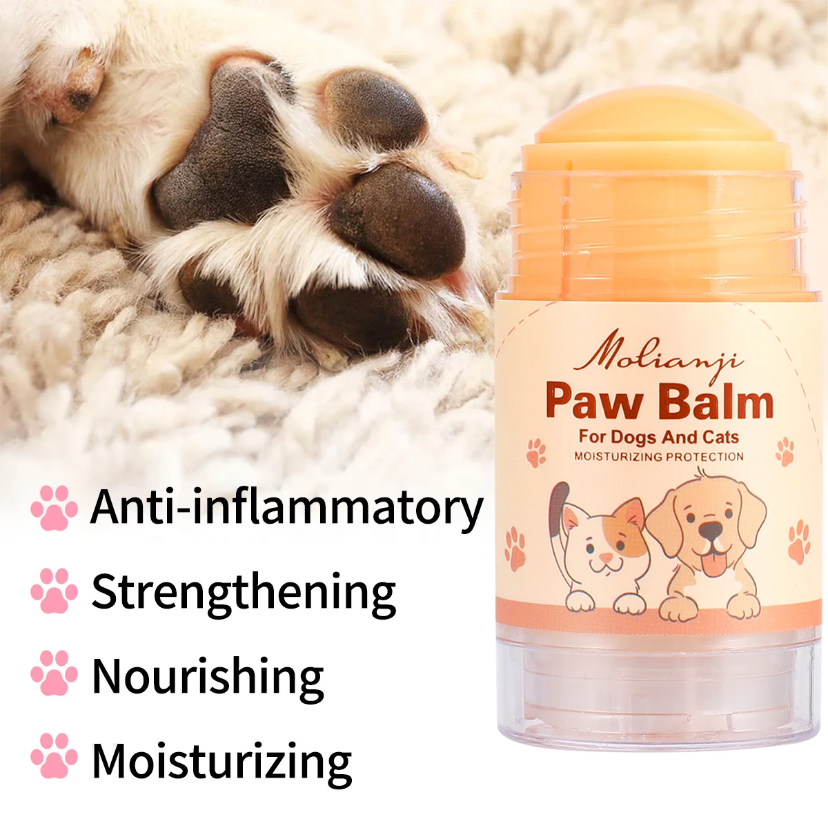 Pet anti cracking moisturizing cream, paw and nose care, deep moisturizing, suitable for cats and dogs, daily pet care thumbnail 4