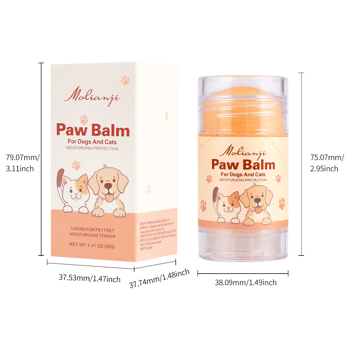 Pet anti cracking moisturizing cream, paw and nose care, deep moisturizing, suitable for cats and dogs, daily pet care thumbnail 6