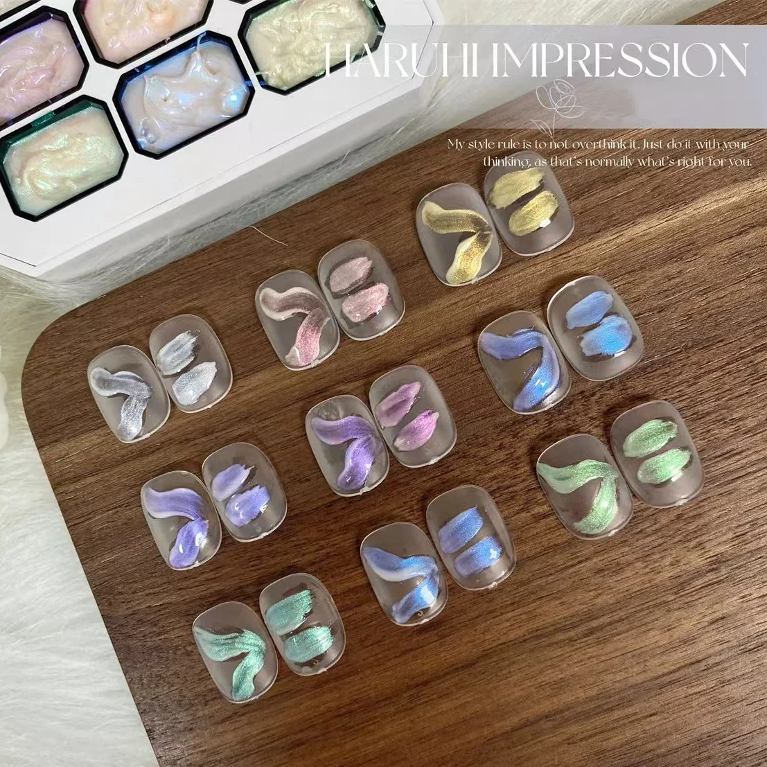 9-color solid nail polish, patting gel gradient color semi permanent UV&LED gel nail art creation salon DIY,summer popular thumbnail 4