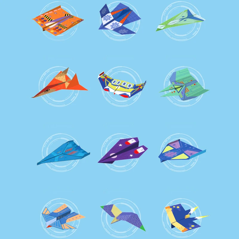 36 Pages  Children Creative Origami Paper Planes Folding DIY Parent-child Full Color Handicraft Toy Aircraft Educational Toy thumbnail 4