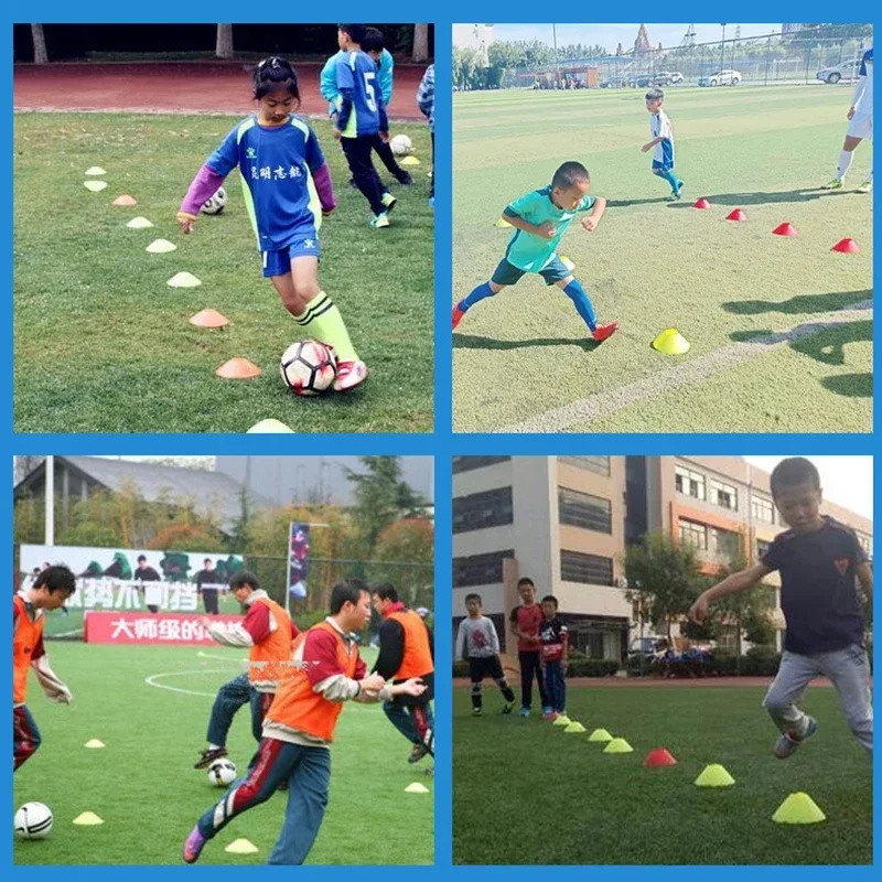 10pcs Cone Set Football Training Equipment for Kid Pro Disc Cones Agility Exercise Obstacles Avoiding Sport Training Accessories thumbnail 6