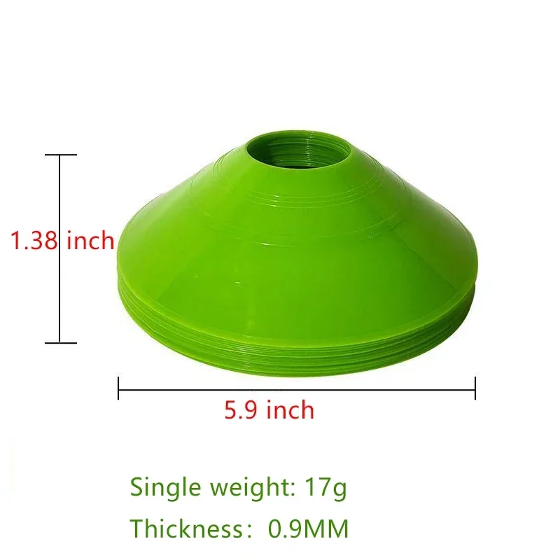 10pcs Cone Set Football Training Equipment for Kid Pro Disc Cones Agility Exercise Obstacles Avoiding Sport Training Accessories thumbnail 3