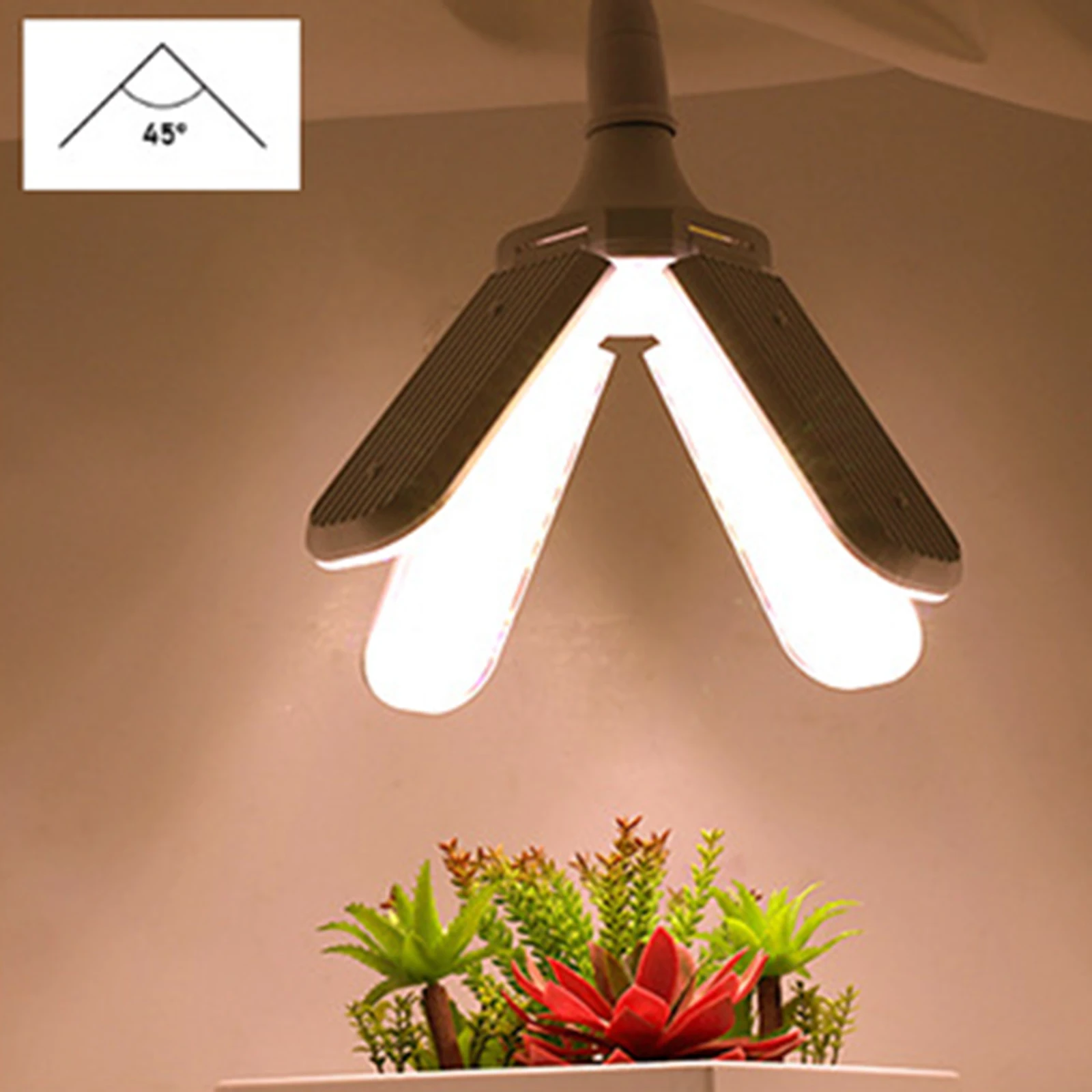 Foldable LED Grow Light Grow Bulb for Indoor Plants Garden Seed Plant Vegetables Growing Lamp Planter Accessories