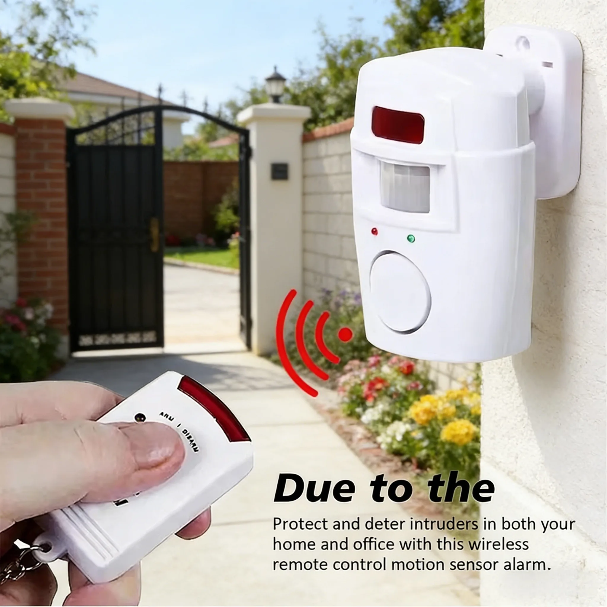 Wireless Motion Sensor Alarm 105dB Security Detector Indoor Outdoor Alert Systeem Met Afstandsbediening Voor Thuis Garage thumbnail 4