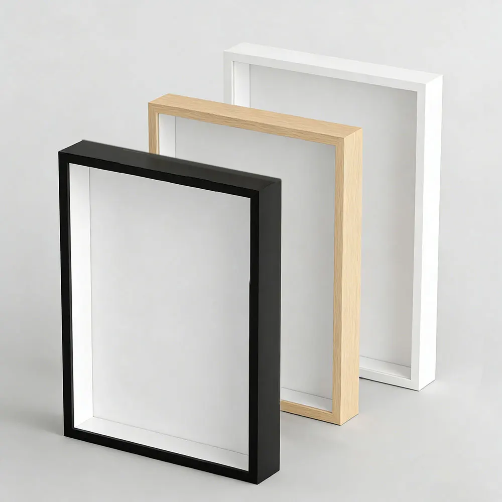 Photo Frame DIY Table Painting Frame Souvenirs Memory Box Display Box Dried Flower Butterfly Specimen Frame 5CM Hollow Wooden thumbnail 5