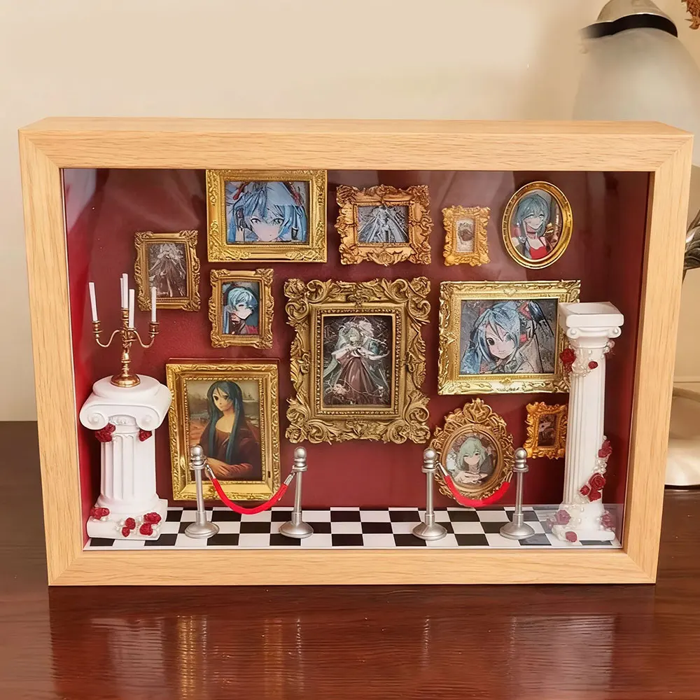 Photo Frame DIY Table Painting Frame Souvenirs Memory Box Display Box Dried Flower Butterfly Specimen Frame 5CM Hollow Wooden thumbnail 2