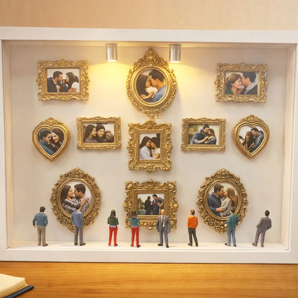 Photo Frame DIY Table Painting Frame Souvenirs Memory Box Display Box Dried Flower Butterfly Specimen Frame 5CM Hollow Wooden thumbnail 3