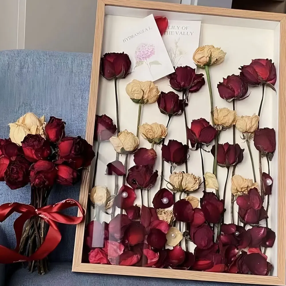 Photo Frame DIY Table Painting Frame Souvenirs Memory Box Display Box Dried Flower Butterfly Specimen Frame 5CM Hollow Wooden thumbnail 4