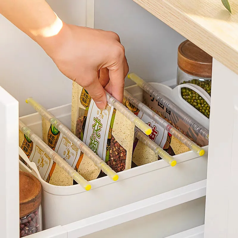 1set Food Sealing Bar Bag Seal Clip Rod Sealing Clamp for Tea Milk Powder Snack Bags Moisture-Proof Food Storage Organizer thumbnail 5