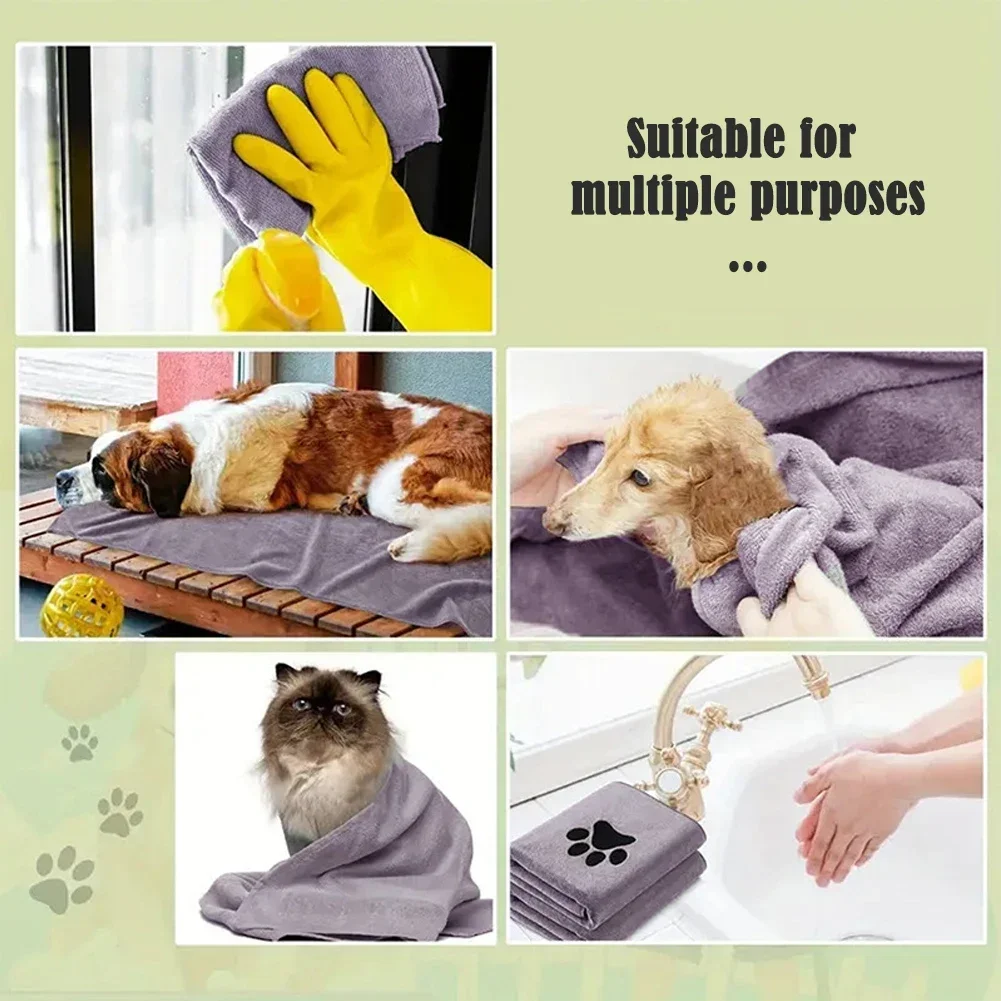 35*75cm/50*100cm Highly Absorbent Dog Towels Breathable Microfiber Pet Grooming Towel Fast-Drying Super Soft Pet Cloth thumbnail 3