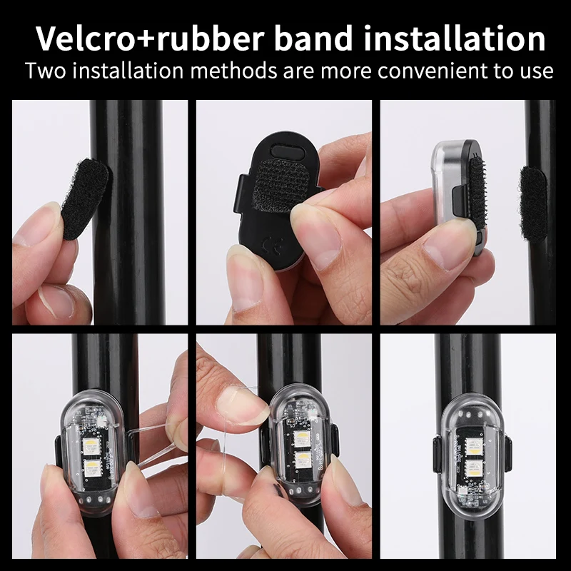1/2/4X Rechargeable Wireless LED Strobe Lights Car Decor Atmosphere Light Anti-Collision Led Motorcycle RGB Strobe Warning Light thumbnail 2