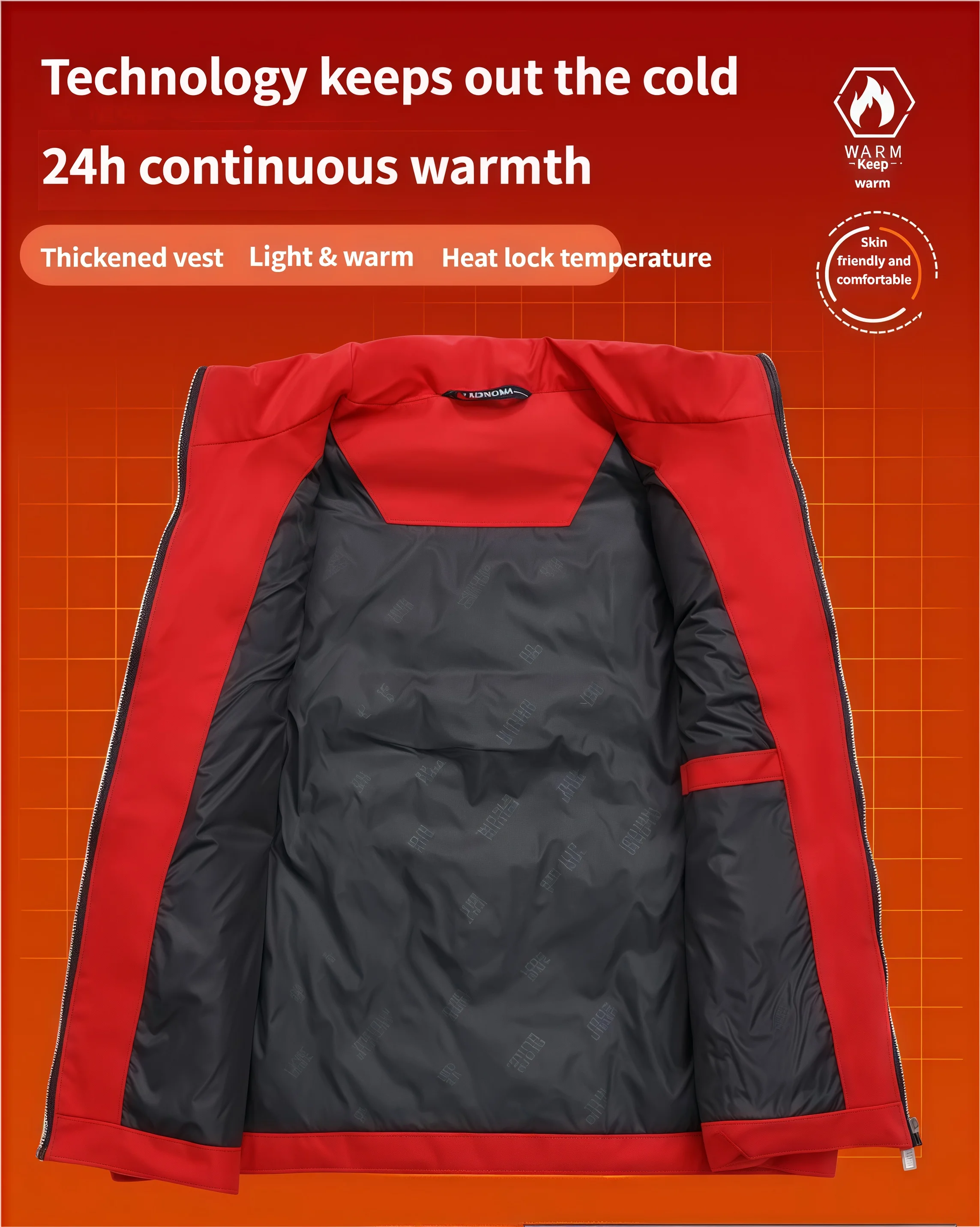 Thickened down vest for warm Autumn and Winter outdoor jackets  couple unisex large-sized vest, fashionable and versatile vest thumbnail 4