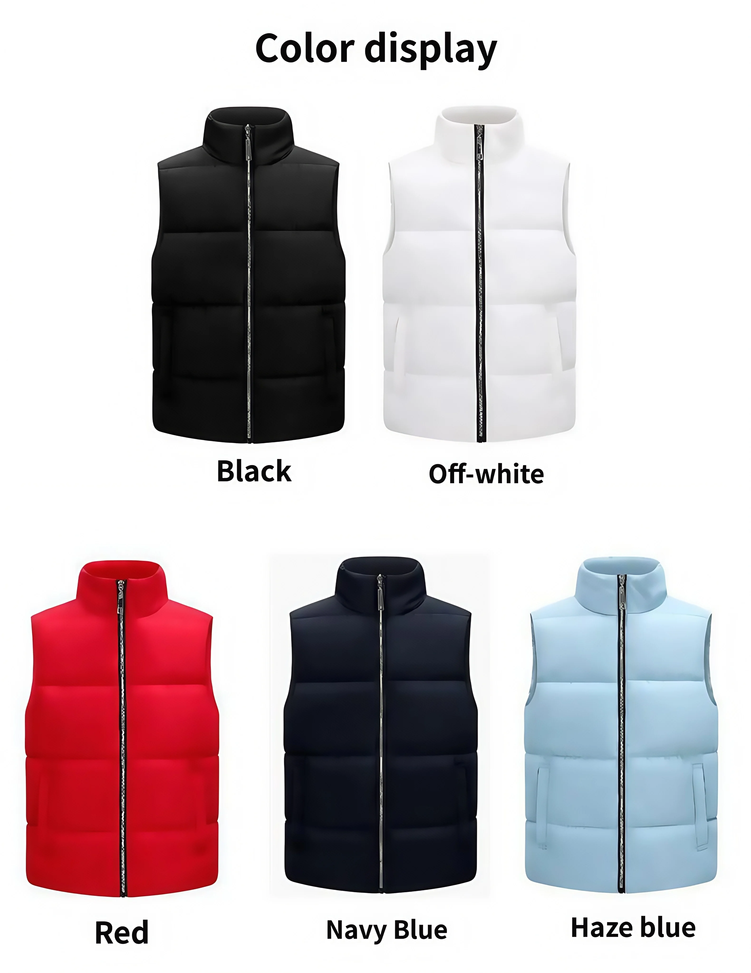 Thickened down vest for warm Autumn and Winter outdoor jackets  couple unisex large-sized vest, fashionable and versatile vest thumbnail 5