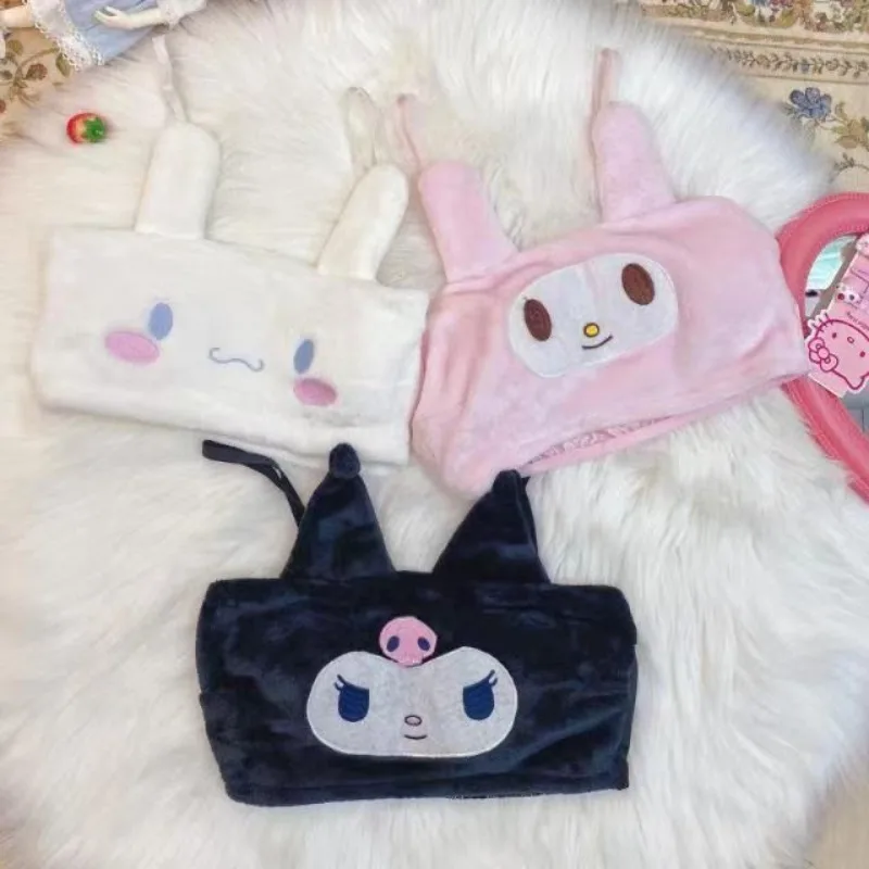 Sanrio New Hello Kitty Kuromi My Melody Cinnamoroll Underwear Set Tube Top Sling Comfortable Soft Sweet Plus Velvet Fashion thumbnail 3