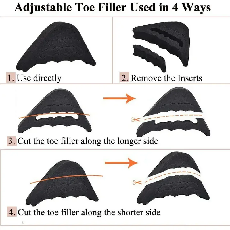 2/8PCS Adjustable Forefoot Insert Pad for Women High Heels Toe Plug Half Sponge Shoes Cushion Feet Filler Insoles Anti-Pain Pads thumbnail 5