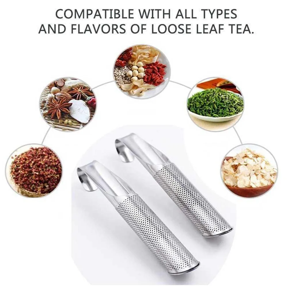 Pipe Shaped Tea Strainer Stainless Steel Infuser Accessories Long Handle Portable Brewer Tea Maker Spoon Household Teaware thumbnail 5