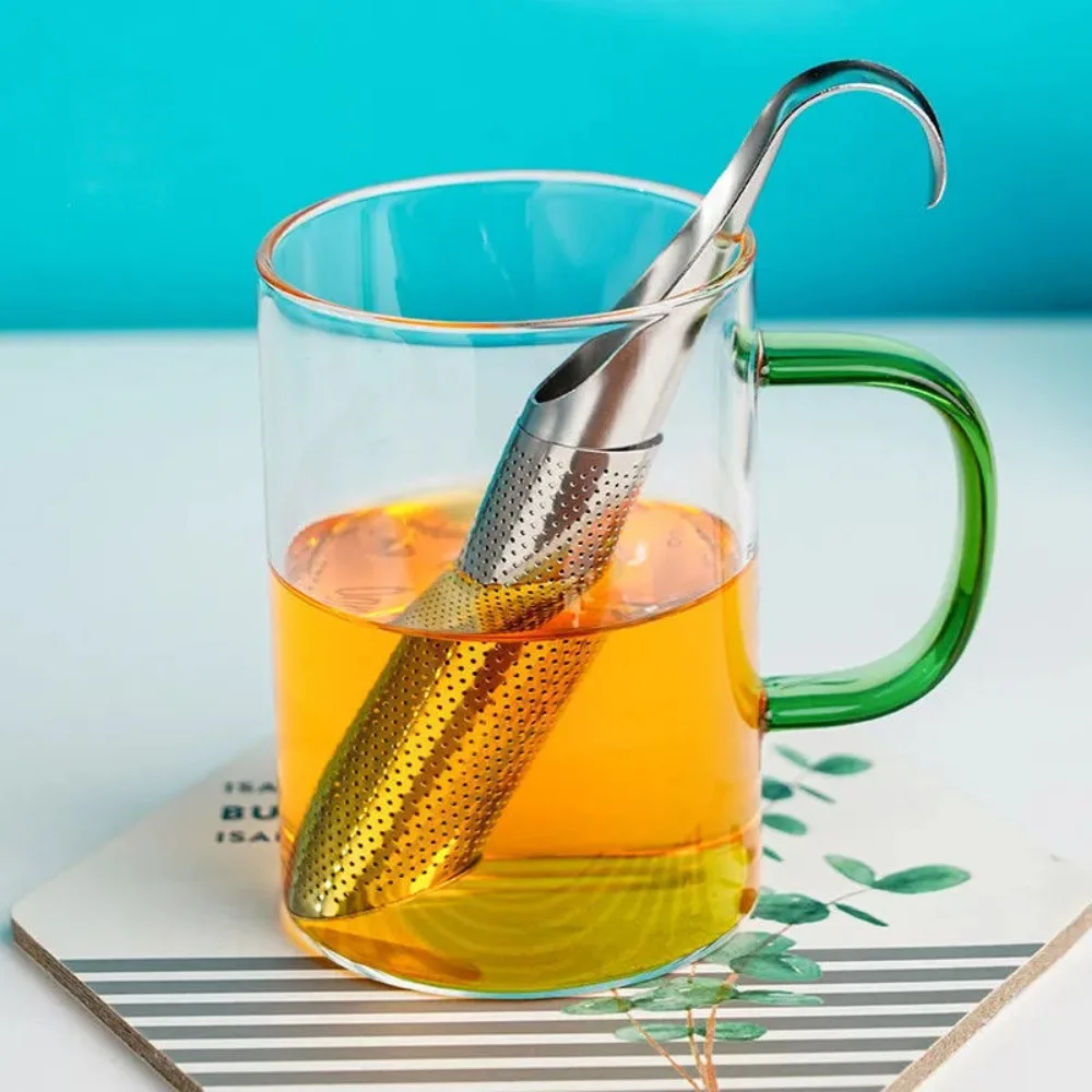 Pipe Shaped Tea Strainer Stainless Steel Infuser Accessories Long Handle Portable Brewer Tea Maker Spoon Household Teaware thumbnail 2