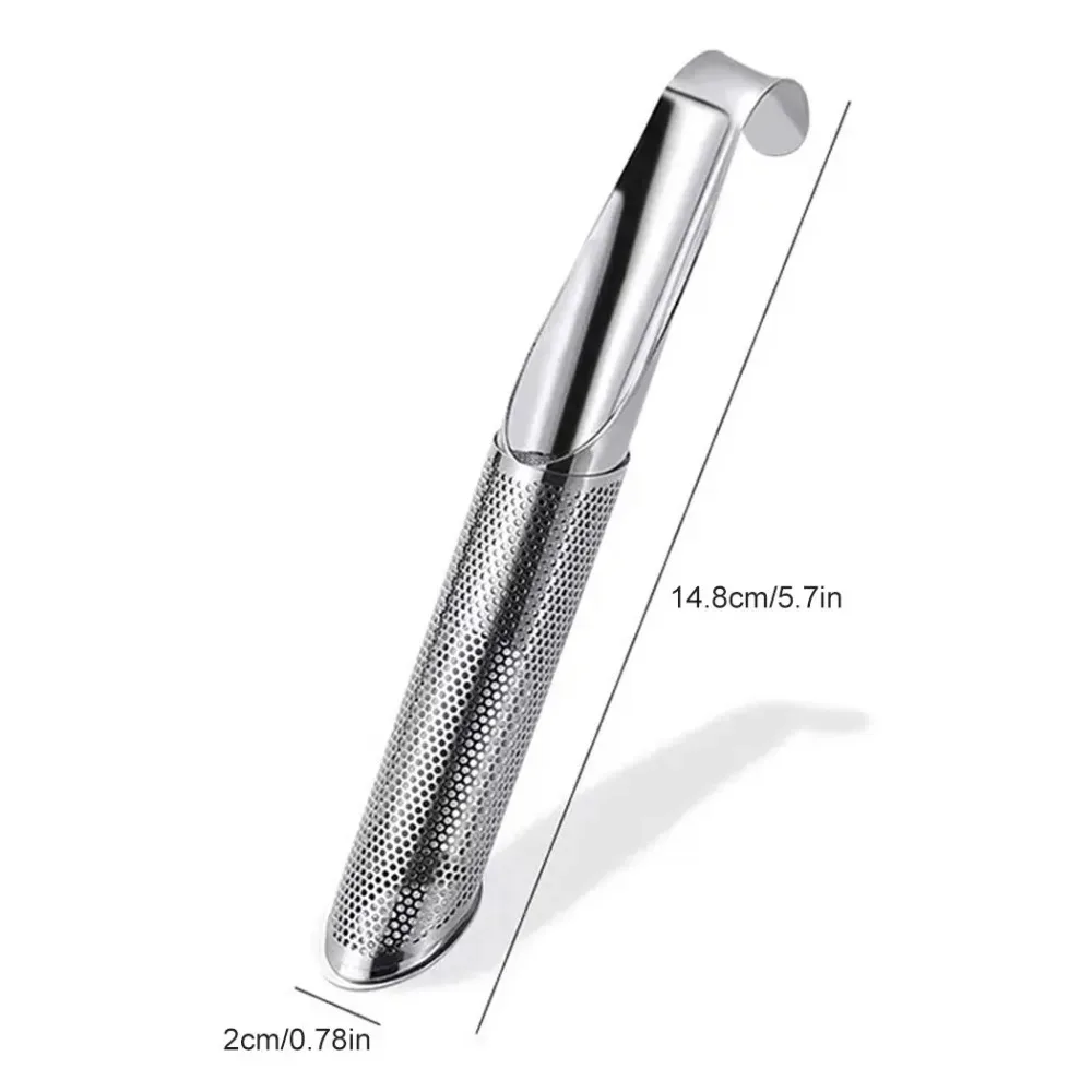 Pipe Shaped Tea Strainer Stainless Steel Infuser Accessories Long Handle Portable Brewer Tea Maker Spoon Household Teaware thumbnail 6