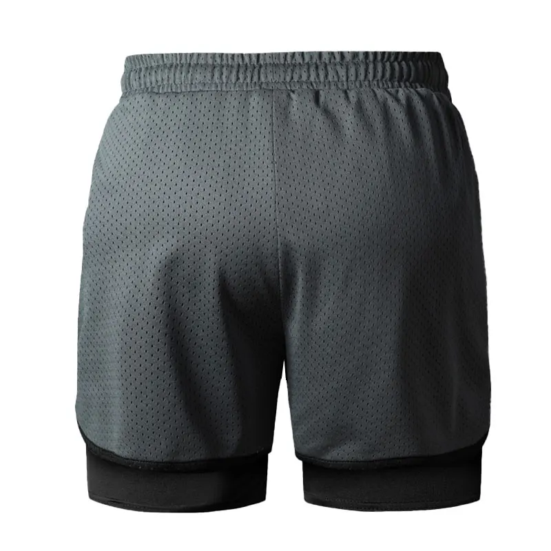 Men's Running Shorts Men Gym Sports Shorts 2 In 1 Quick Dry Workout Training Gym Fitness Jogging Short Pants Summer Men Shorts thumbnail 2