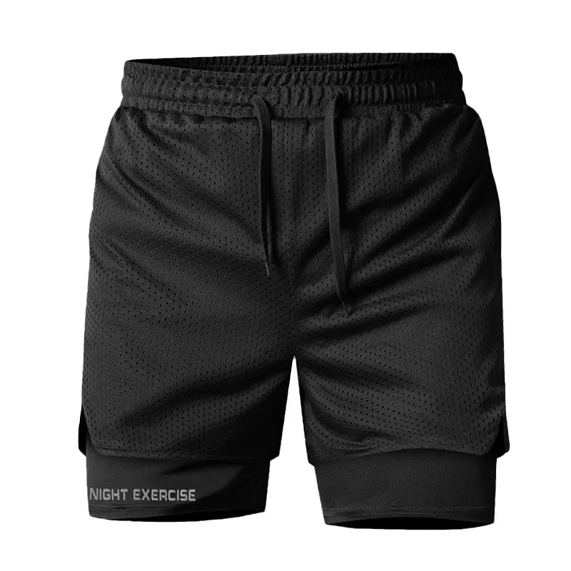 Men's Running Shorts Men Gym Sports Shorts 2 In 1 Quick Dry Workout Training Gym Fitness Jogging Short Pants Summer Men Shorts thumbnail 3