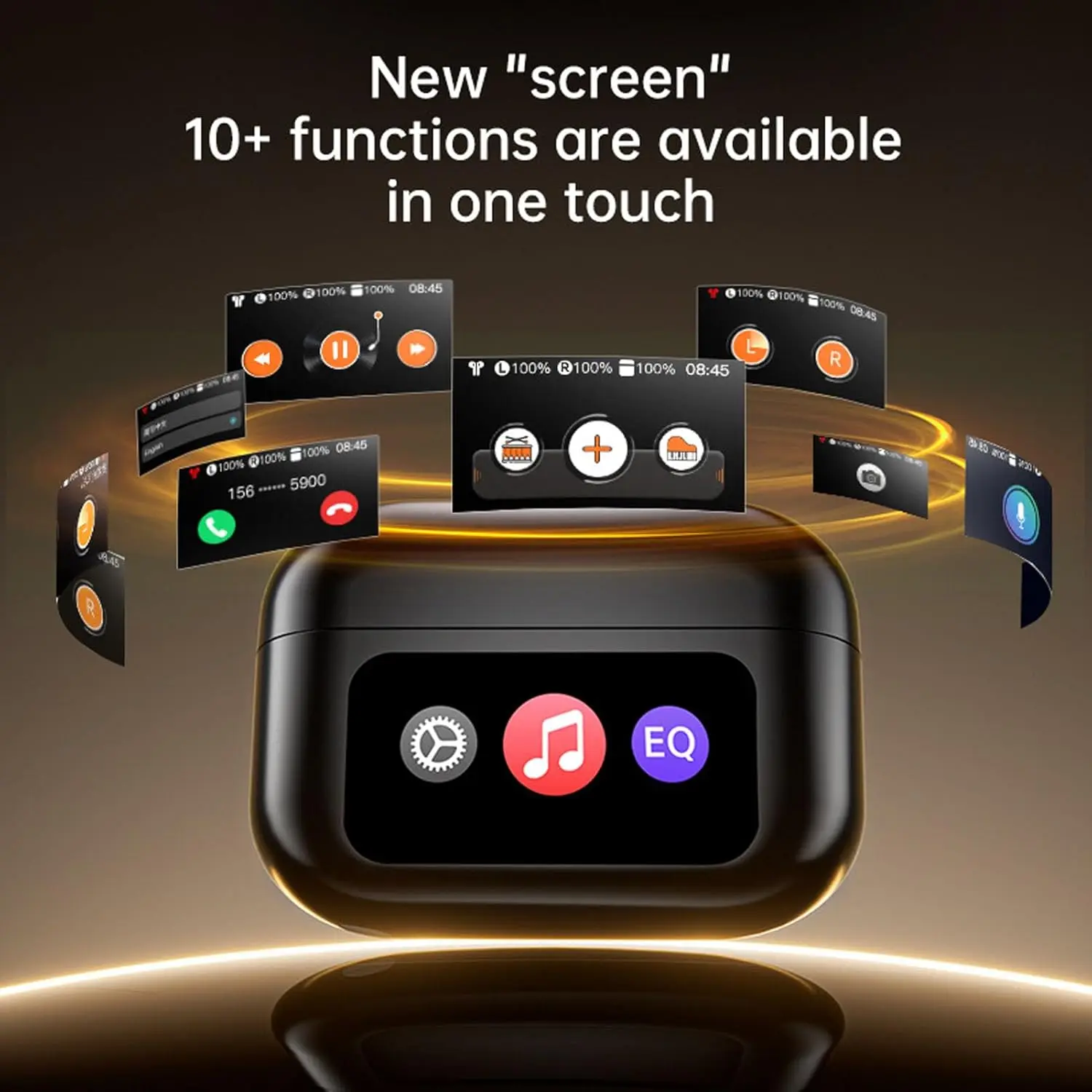 UYUXIO AI Language Translation Headphones with 150 Languages Real Time Earbuds Translator OWS Ear Buds with LCD Touch Screen thumbnail 4