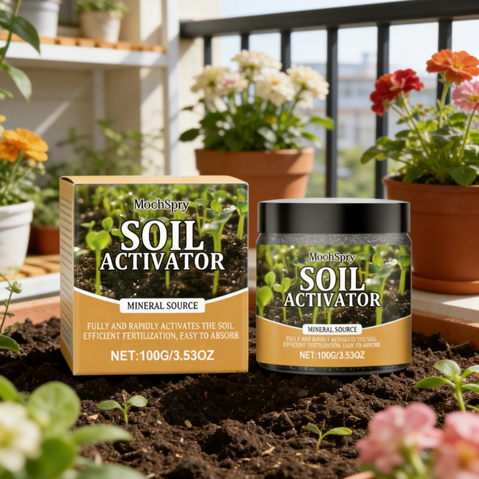 MoonSpry Soil Activator for Plants Efficient Fertilization Promote Root Development Easy Absorb Mineral Source Soil Fertilizer thumbnail 4