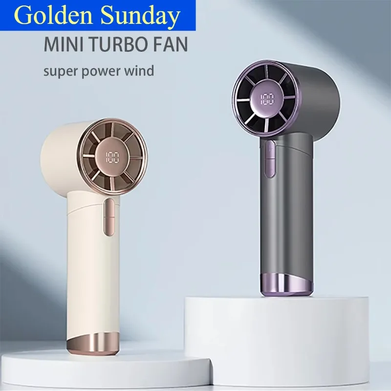 NEW Portable 5 Speeds Adjustable 1-100 Speeds High Speed Fans Super Powerful Air Duster Rechargeable Mini Usb Handheld Turbo Fan