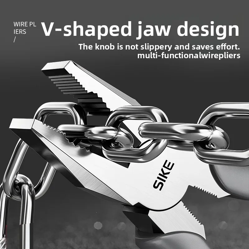 Multi functional carbon steel cutting machine oblique needle mouth pliers hardware tool universal electrical wire pliers set thumbnail 3