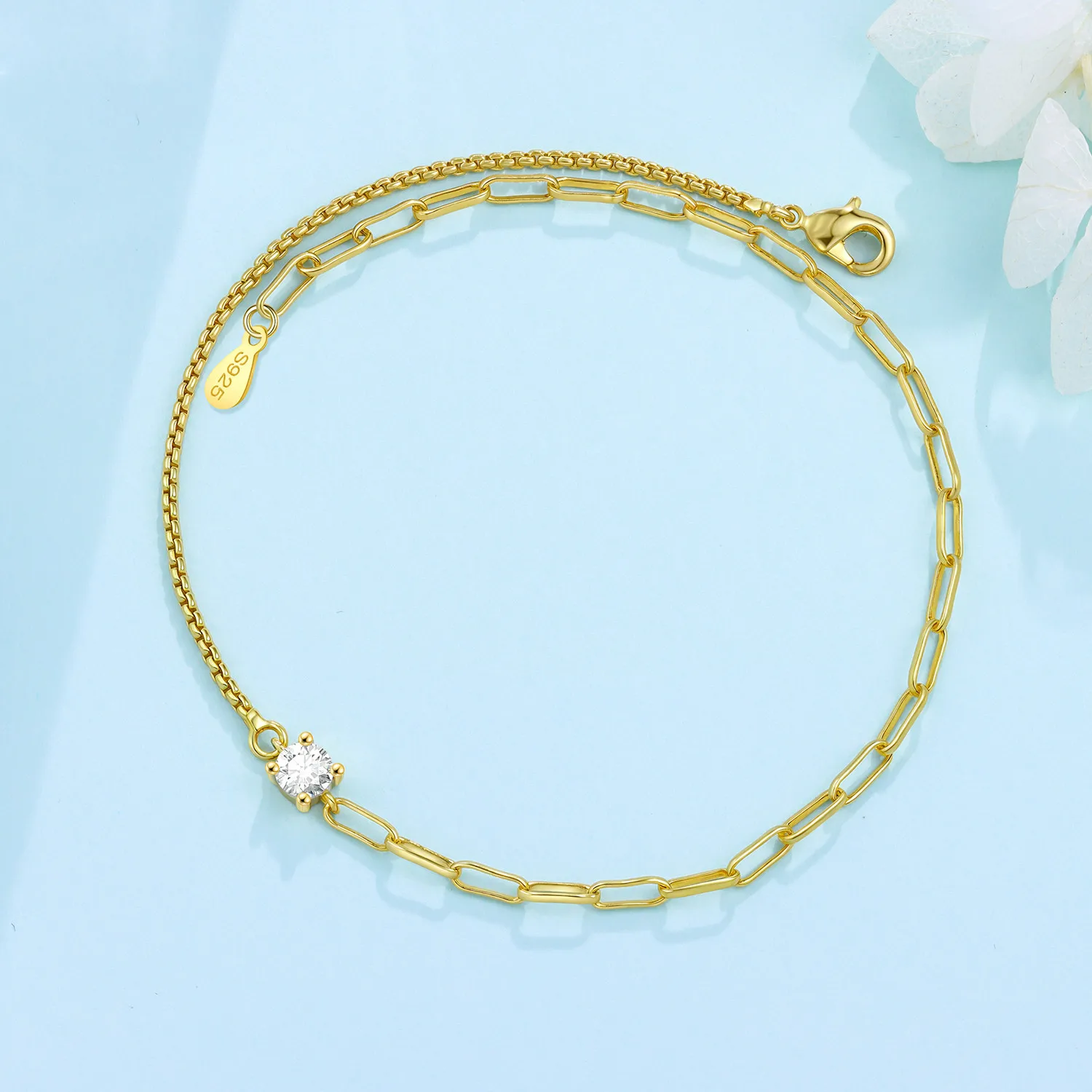 MISEFF S925 Sterling Silver Anklet Sea Shell Star Tassel Chain Anklet Leg Bracelets Bodychain Summer Beach Jewelry Gift thumbnail 5