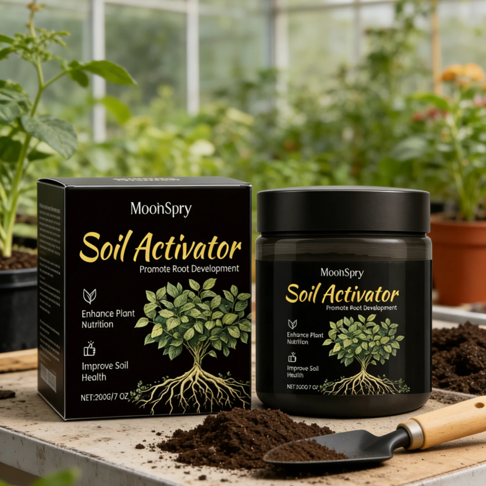 MoonSpry Soil Revitalizer Boost Nutrient Uptake Increase Water Penetration Improve Crop Yield Organic Soil Loosening Agent 200g thumbnail 5