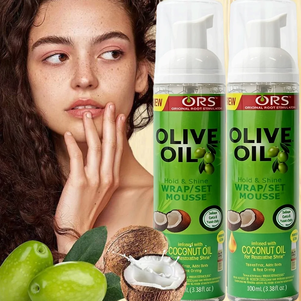 Curly Hair Mousse（100ml) For Wigs Strong Hold Olive Oil Hair Styling Mousse Anti-Frizz Hair Foam Mousse For Styling Hair Women thumbnail 2