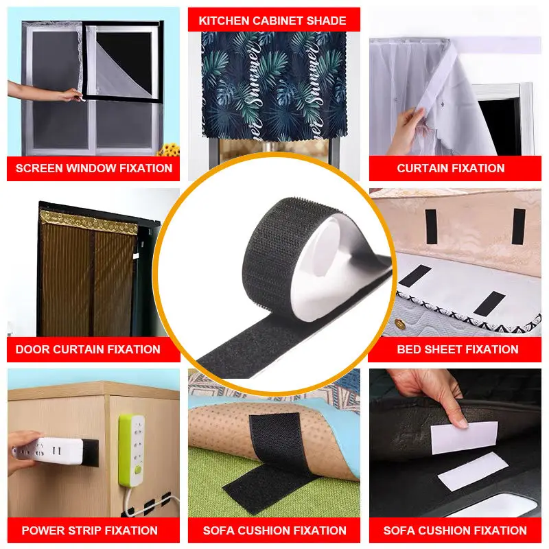 Durable Self Adhesive Hook Loop Fastener Tape Thick Nylon Sticker Strong Adhesive Fastening Roll 1-50 Meters DIY Craft Accessori thumbnail 3