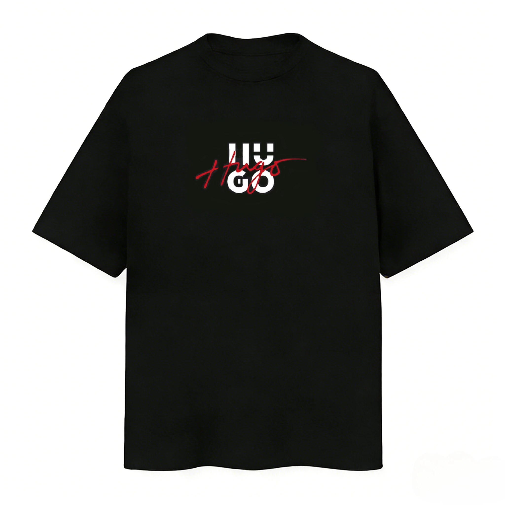 Summer 2026 pure cotton high neck retro trend personalized short sleeved loose casual top men's T-shirt