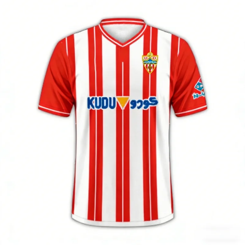 Hot Selling New Almería Football Home Men Women Sports Fan Casual Streetwear Breathable Family Matching T-shirt Family Kids Tees
