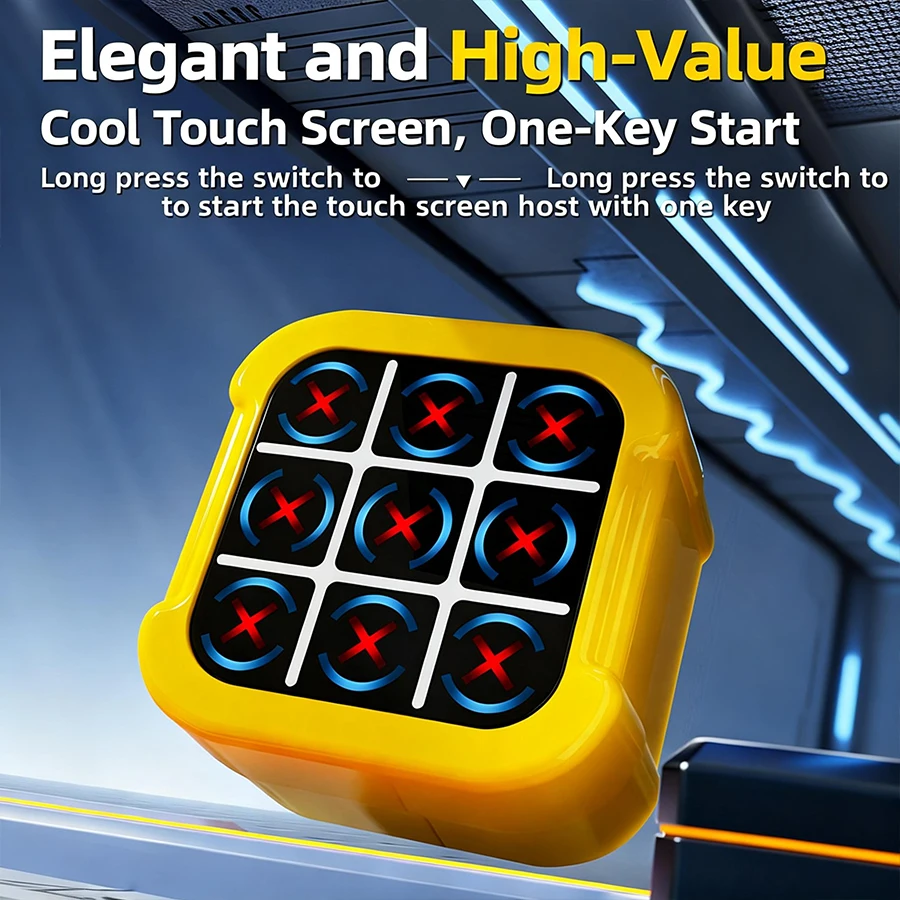 Kids' 4-in-1 Tic-Tac-Toe Game Toy: 1-on-1 Battles, Whack-A-Mole, Memory Challenge Machine for Children's Educational Games thumbnail 4