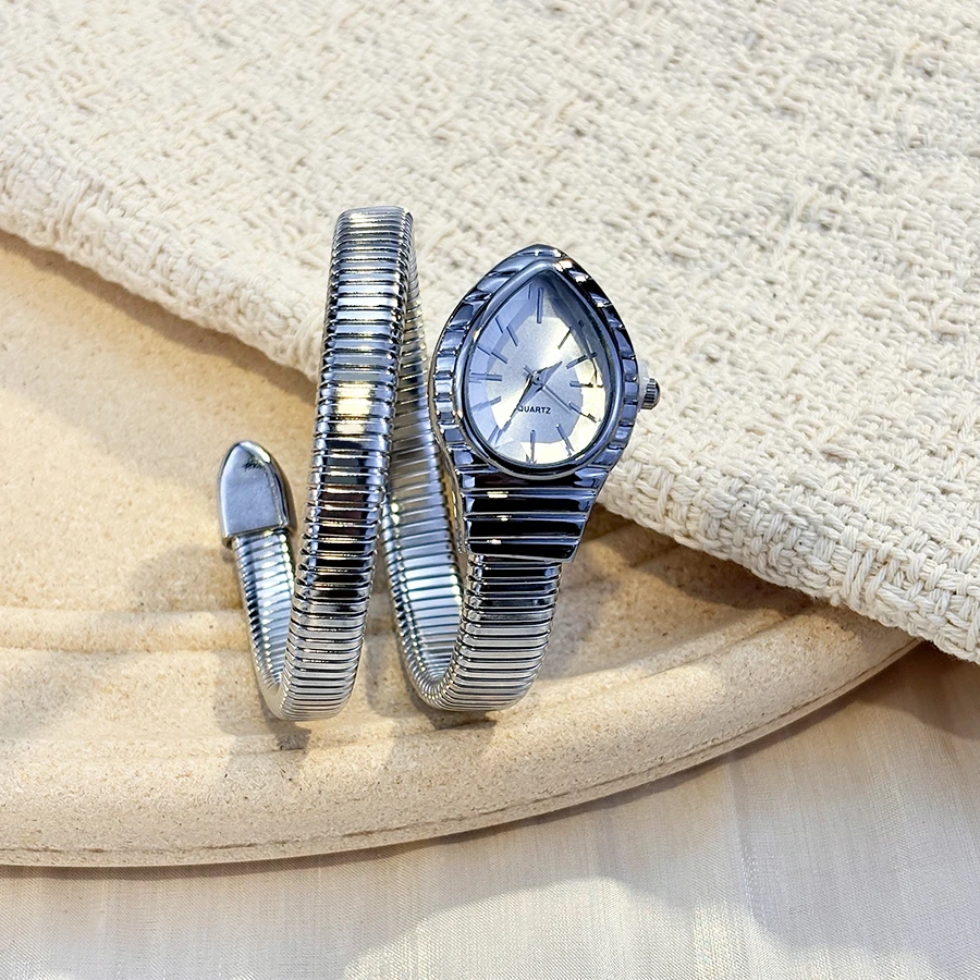 Vintage Snake-Head Bracelet Watch with Fine Strap for Ladies，Dainty Watch for woman thumbnail 5